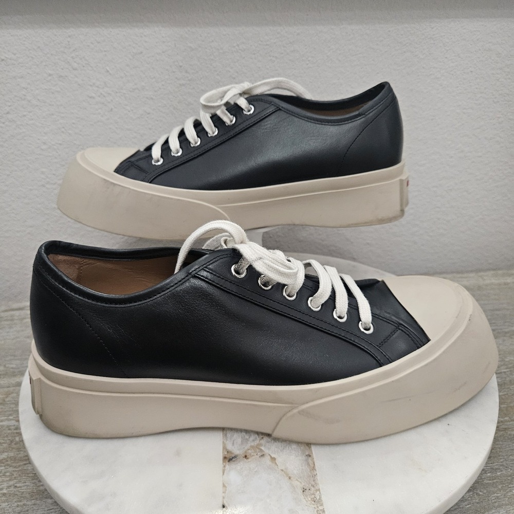 MARNI Pablo Platform Black Leather Sneakers US 11 EU 44